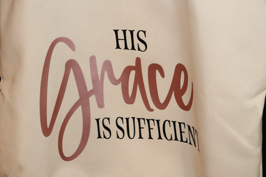 His Grace Is Sufficient Tote Bag
